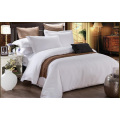 Hotel White CVC 80 Coton 20 Polyester Satin Ensemble de literie